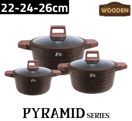 سرویس قابلمه گرانیتی مدل 8546 سایز 26 زیو ترکیه / ZIO ZCS-8546-26