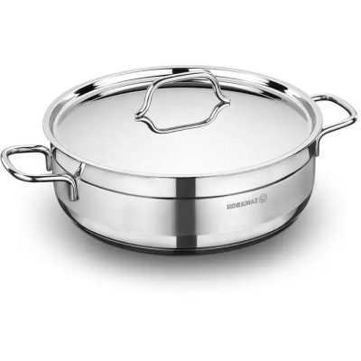 ماهیتابه تکی دو دسته استیل سایز 30 مدل آلفا 1030 کرکماز ترکیه / KORKMAZ ALFA A1030