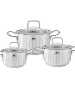 سرویس قابلمه استیل ۶ پارچه زیو مدل 1516 / ZIO ZCS-1516-S24