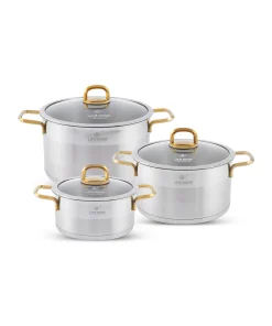 سرویس قابلمه 6 پارچه استیل لایف اسمایل /LIFE SMILE P12-6