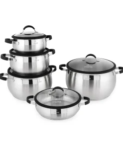 سرویس قابلمه 10 پارچه استیل لایف اسمایل / LIFE SMILE P22-10