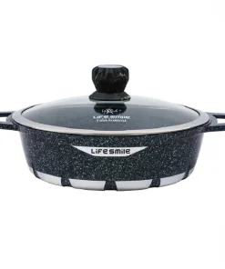 تابه تکی دو دسته لایف اسمایل سایز 36 / LIFE SMILE FLCMSHR S36